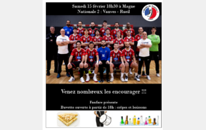 Match N2 : Vanves - Rueil le 15/02/25 à 18h30